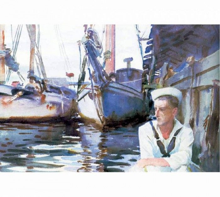fl art008 basin-with-sailor(john singer sargent)1917. ,  
