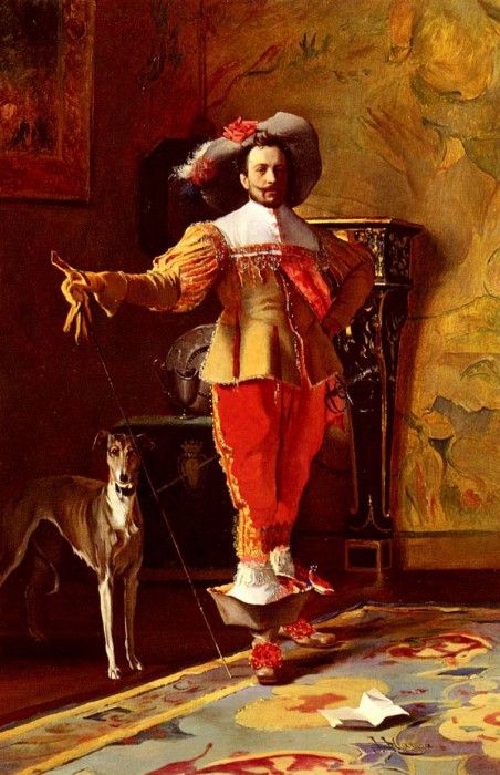 Hamza Johann A cavalier And His Hound. , 