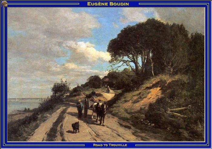 PO Vp S2 25 Boudin-Road to Trouville. , 