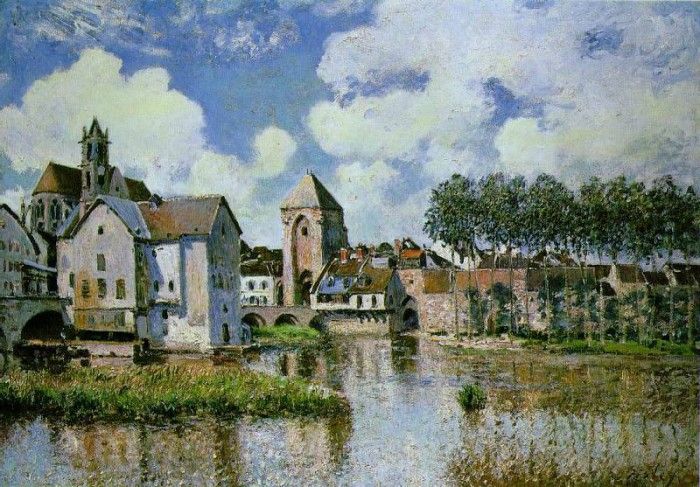 Sisley Moret-sur-Loing, 1891, 65x92 cm, Galerie H. Odermatt-. ������, �������