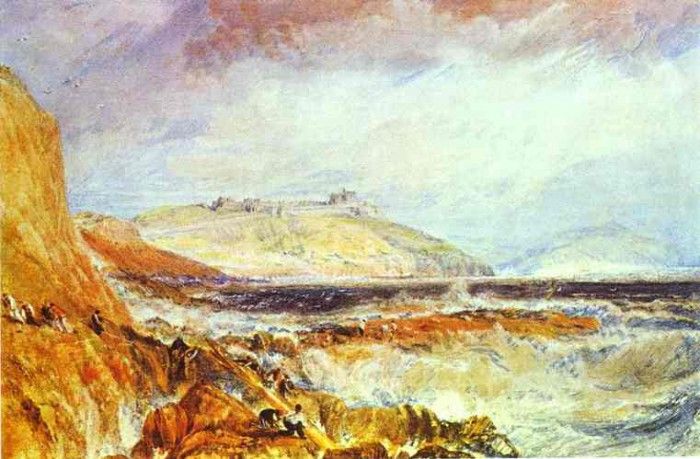 William Turner - Pendennis Castle, Cornwall  Scene after a Wreck. 