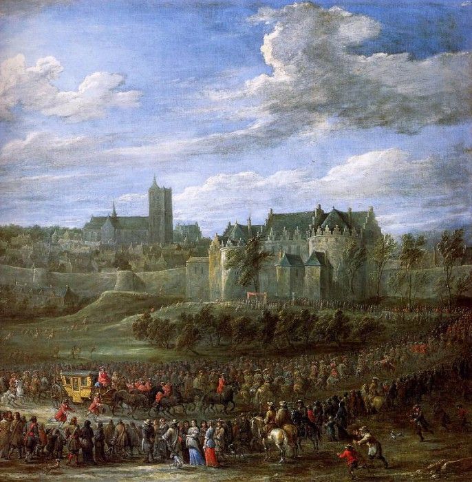 Teniers David Jr Arrival Christina of Sweden in Brussel . ,  