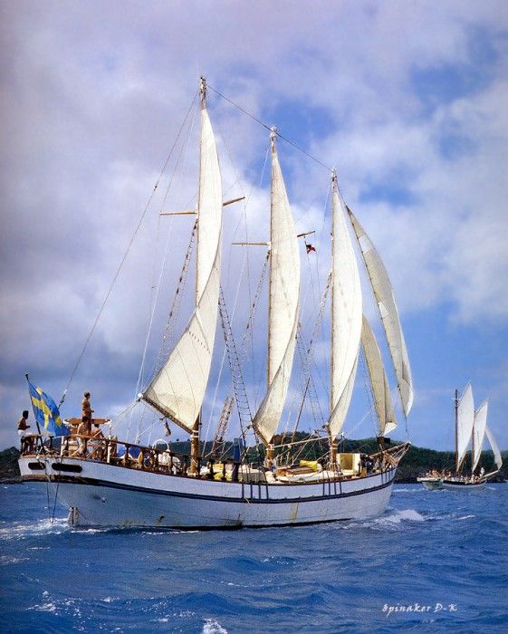 dk tall ships gretel bermudan schooner lyr 1946. 