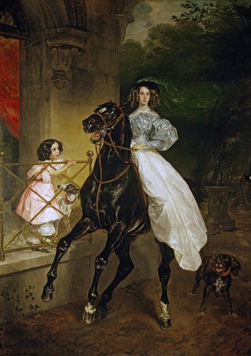 briullov rider (giovanina and amazilia pacini) 1832.    (1799-1852)