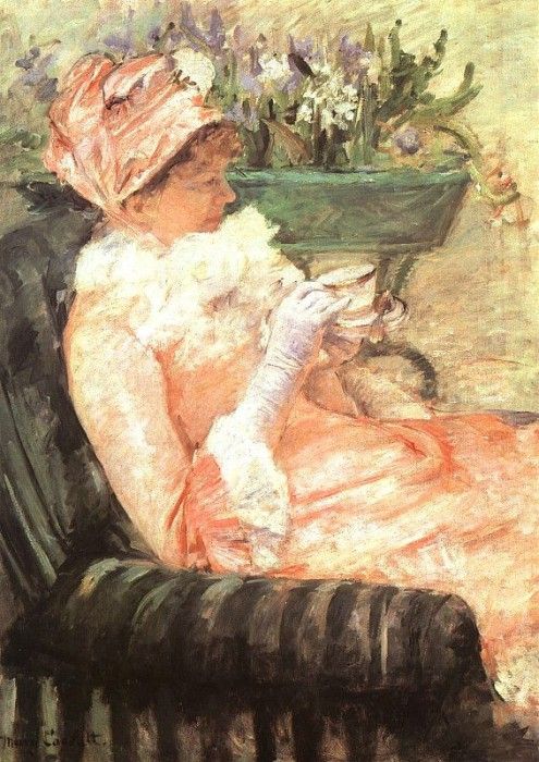 CASSATT - THE CUP OF TEA, 1879, OIL ON CANVAS.  