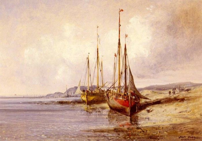 Noel Jules Achille The Brittany Coast. ,  Achille