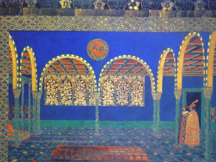 bakst le-martyre-de-saint-sebastien act-i-set-design 1911. , 