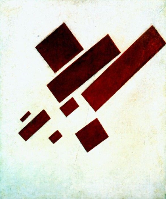 malevich suprematist painting (8 red rectangles) 1915. , 