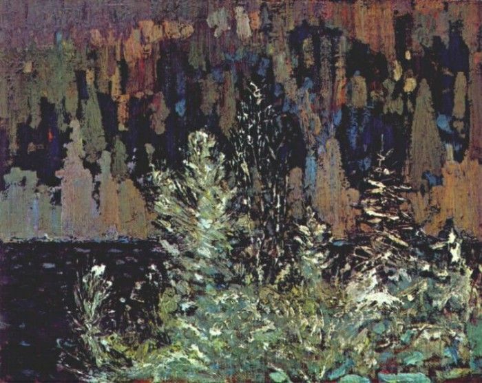 thomson frost-laden cedars, big cauchon lake 1914-15. Thomson