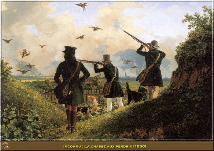 PO HunP 18 Inconnu-La chasse aux perdrix (1850). 