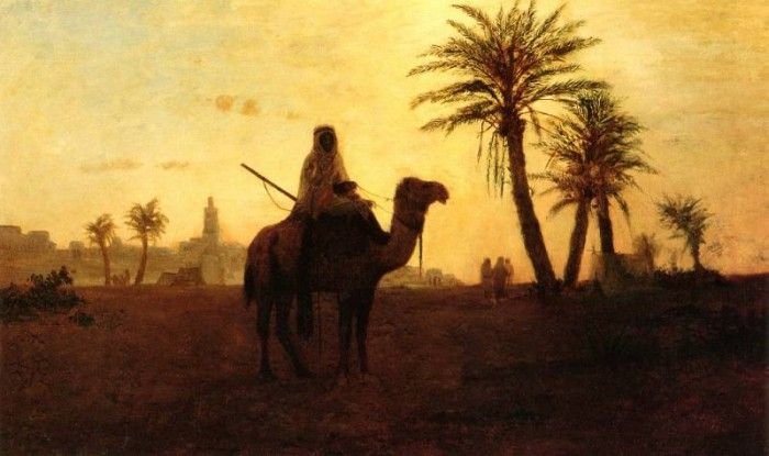 Frere, Charles Theodore - At the Oasis (end. ,  