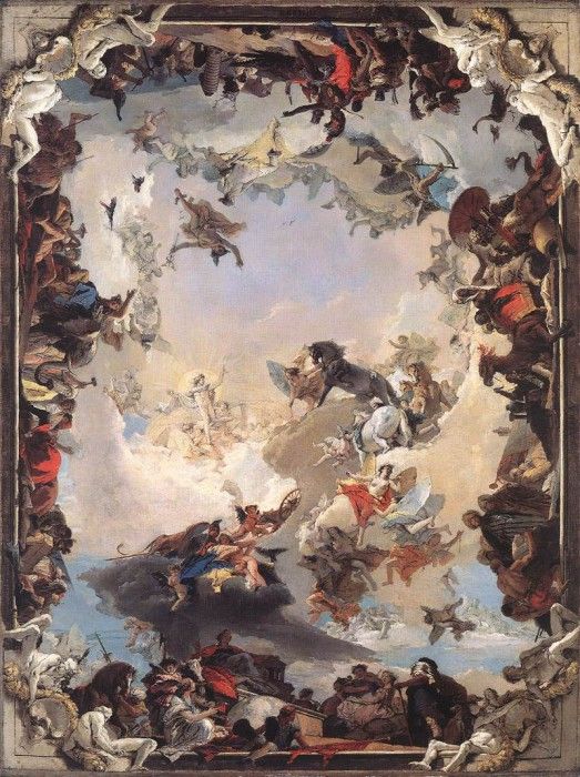 Tiepolo Allegory of the Planets and Continents. ,  