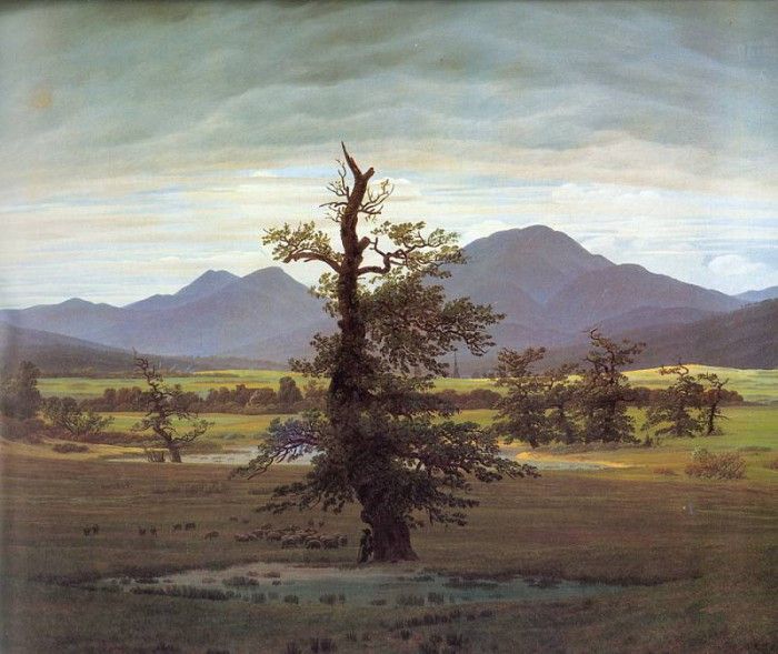 C D Friedrich Landscape with Solitary Tree. ,  