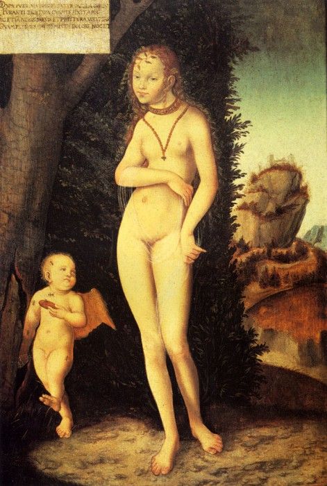 Cranach The Elder Lucas Venus With Cupid The Honey Thief. ,  