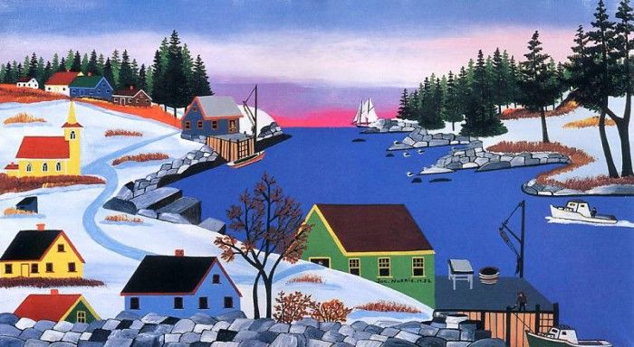 Norris, Joe - Fishing Village in Winter (end. , 