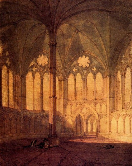 Turner Joseph Mallord William The Chapter House Salisbury Cathedral. ,   