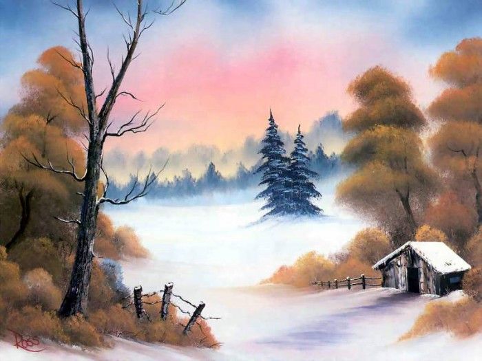 bob ross csg045 winter hideaway. , 