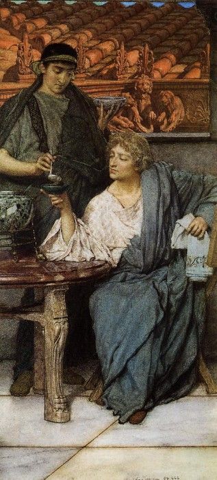 Alma Tadema The Roman Wine Tasters. - 