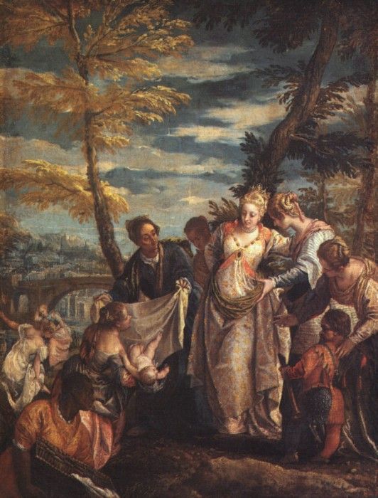 VERONESE THE FINDING OF MOSES, APPROX. 1570-75, PRADO. , 