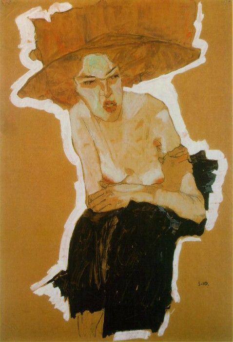 Schiele Scornful Woman, 1910, Private. , 