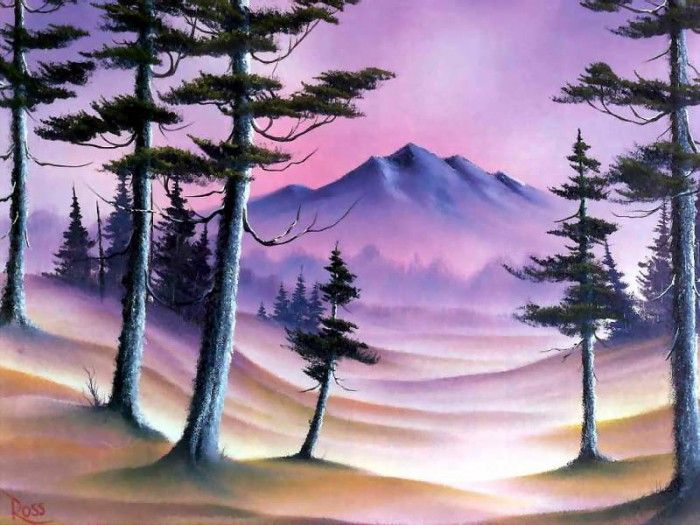 bob ross csg039 misty rolling hills. , 