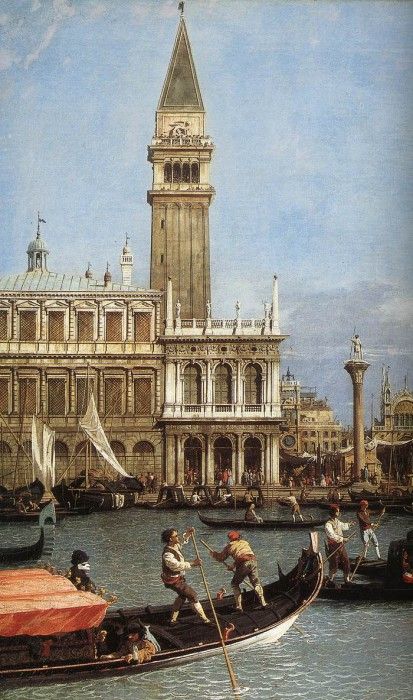 CANALETTO Return Of The Bucentoro To The Molo On Ascension Day detail. 