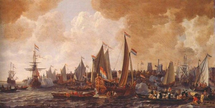 verschuier the arrival of charles ii of england in rotterdam, 24 may 1660. Verschuur, Wouterus