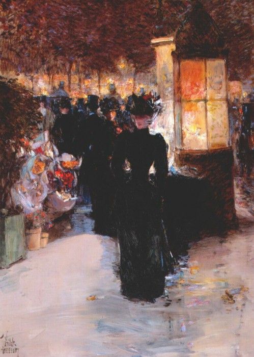 hassam paris nocturne c1889. , 