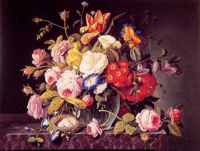 Still Life with Flowers. Roesen, 