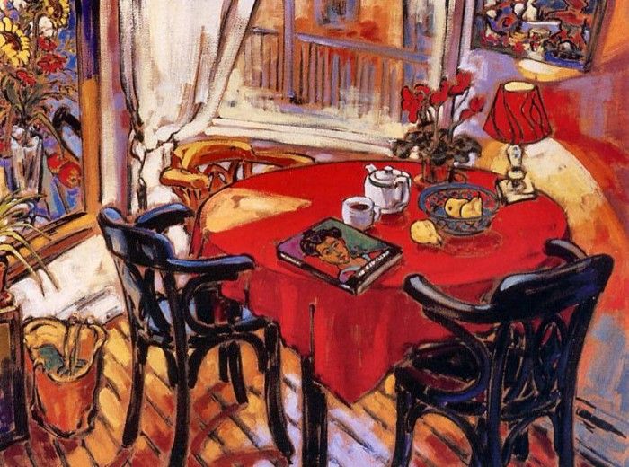 Jeannette Perreault - Table a la Nappe Rouge, De. , 