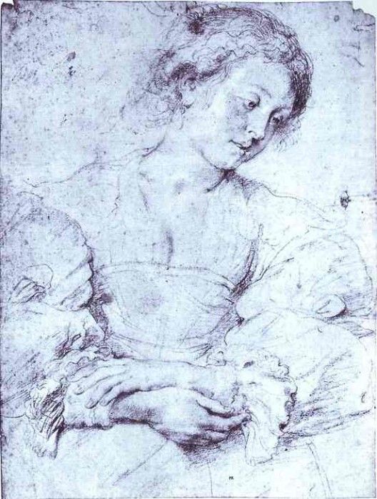 Peter Paul Rubens - Portrait of a Girl. ,  