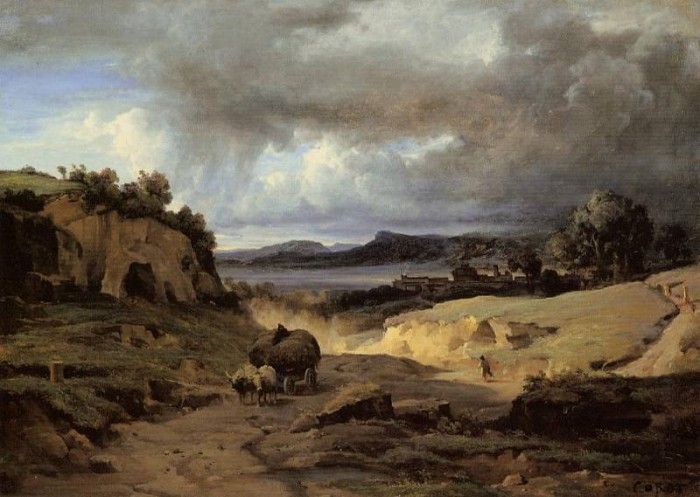 Corot The Roman Campagna aka La Cervara. , --