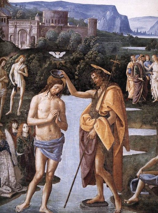 Perugino Pietro Baptism of Christ c1482 detail1. , 