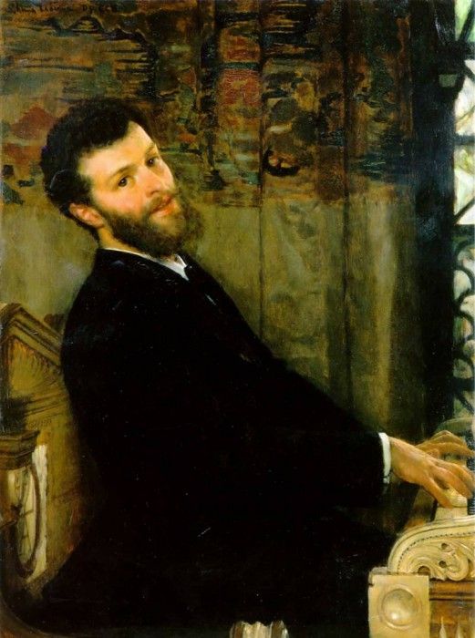 Portrait of the Singer George Henschel. - 