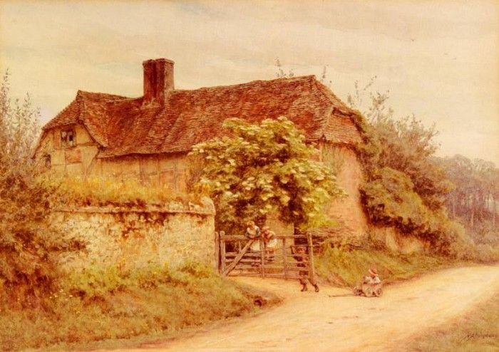 Allingham Helen A Berkshire Cottage.  
