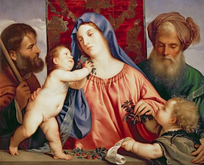      [Madonna of the Cherries with Joseph] 1517-18.  ( )