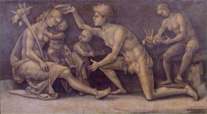 Signorelli Allegory of Fecundity and Abundance, ca 1500, 58x. , 