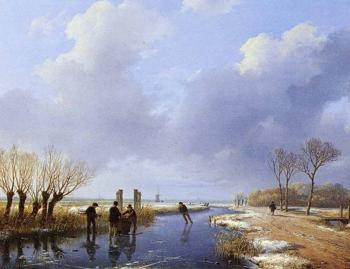 Schelfhout Andreas Wood gatherers Sun. Schelfhout, 