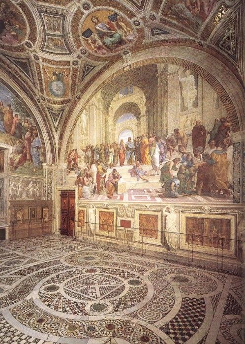 Raffaello - Stanze Vaticane - View of the Stanza della Segnatura. Raffaello