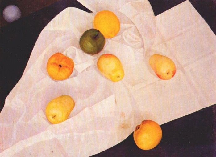 chupiatov still life with apples and lemon 1923. 