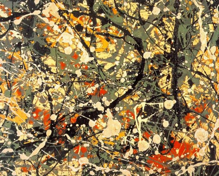 Pollock Number 8 Detail 1949   Oil enamel and aluminum p. , 