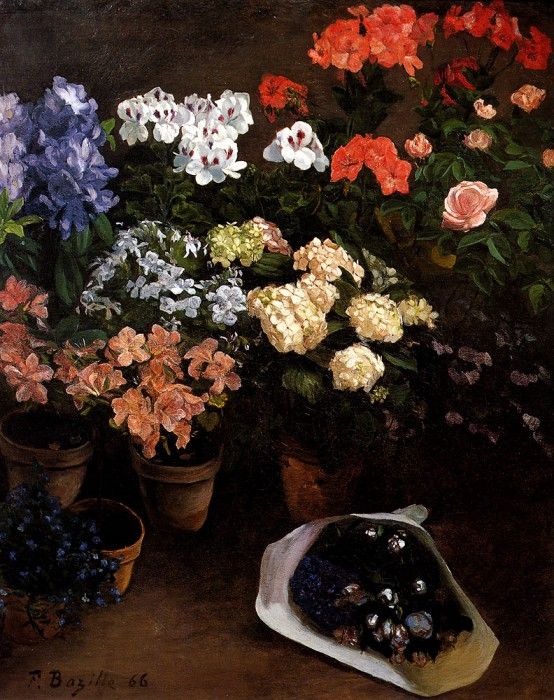 Bazille Frederic Study Of Flowers. , 