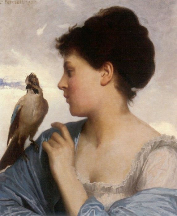 Perrault Leon Jean Basile The Bird Charmer 1873. ,   