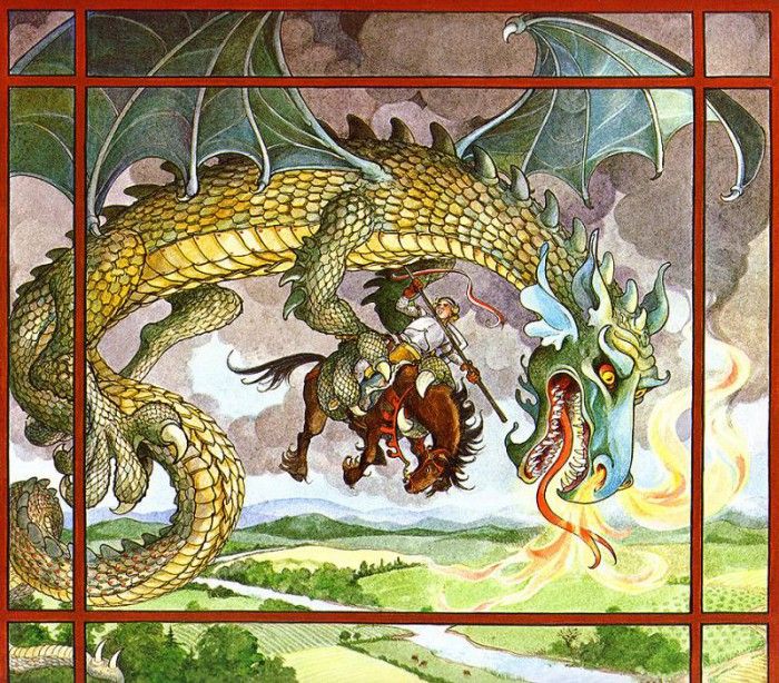 St. George & The Dragon 06 TrinaSchartHyman sqs. , Trina Schart
