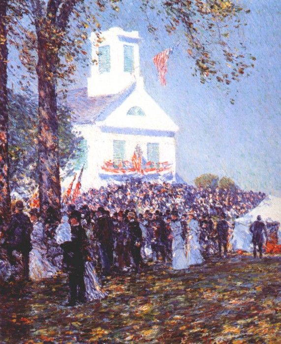 hassam country fair, new england 1890. , 