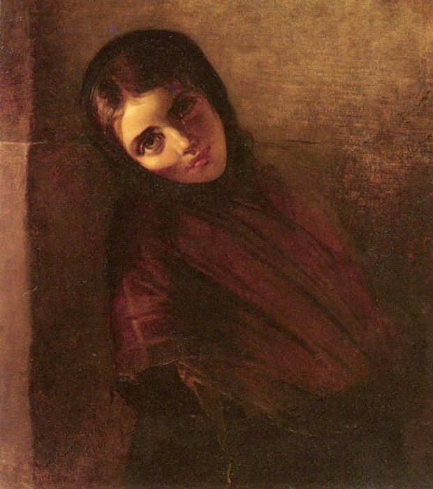 Jerichau Baumann Anna Maria Elisabeth A Young Girl. ,    Baumann