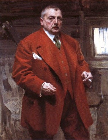 Zorn Self portrait in red. , 