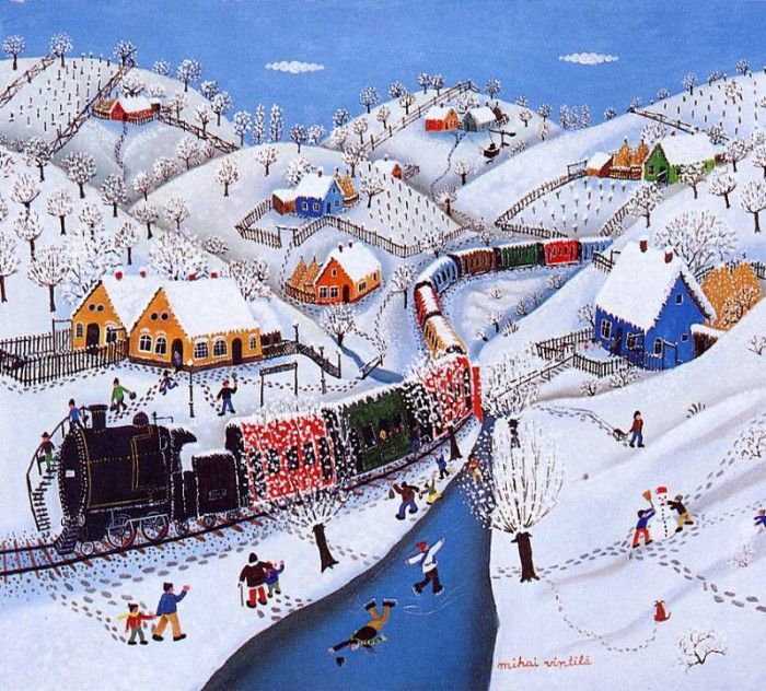 Mihai Vintila - Larrivee du train, De.  