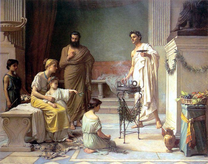 ger-Waterhouse-ASickChildBroughtInto theTempleOfAesculapius. ,  