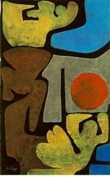 Klee Park of idols, 1939, Watercolor on blackened paper, Col. , 